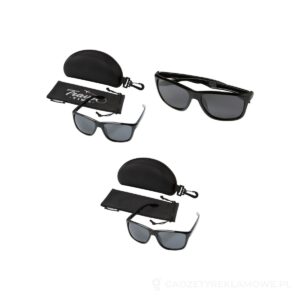 Eiger sportowe okulary przeciwsłoneczne ze szkłami spolaryzowanymi z futerałem z tworzywa PET pochodzącego z recyclingu - czarny – zdjęcia produktu