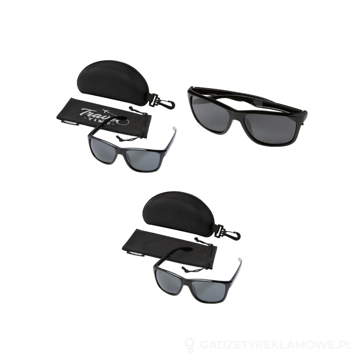 12702790-wariant-watermark Eiger sportowe okulary przeciwsłoneczne ze szkłami spolaryzowanymi z futerałem z tworzywa PET pochodzącego z recyclingu - czarny – zdjęcia produktu