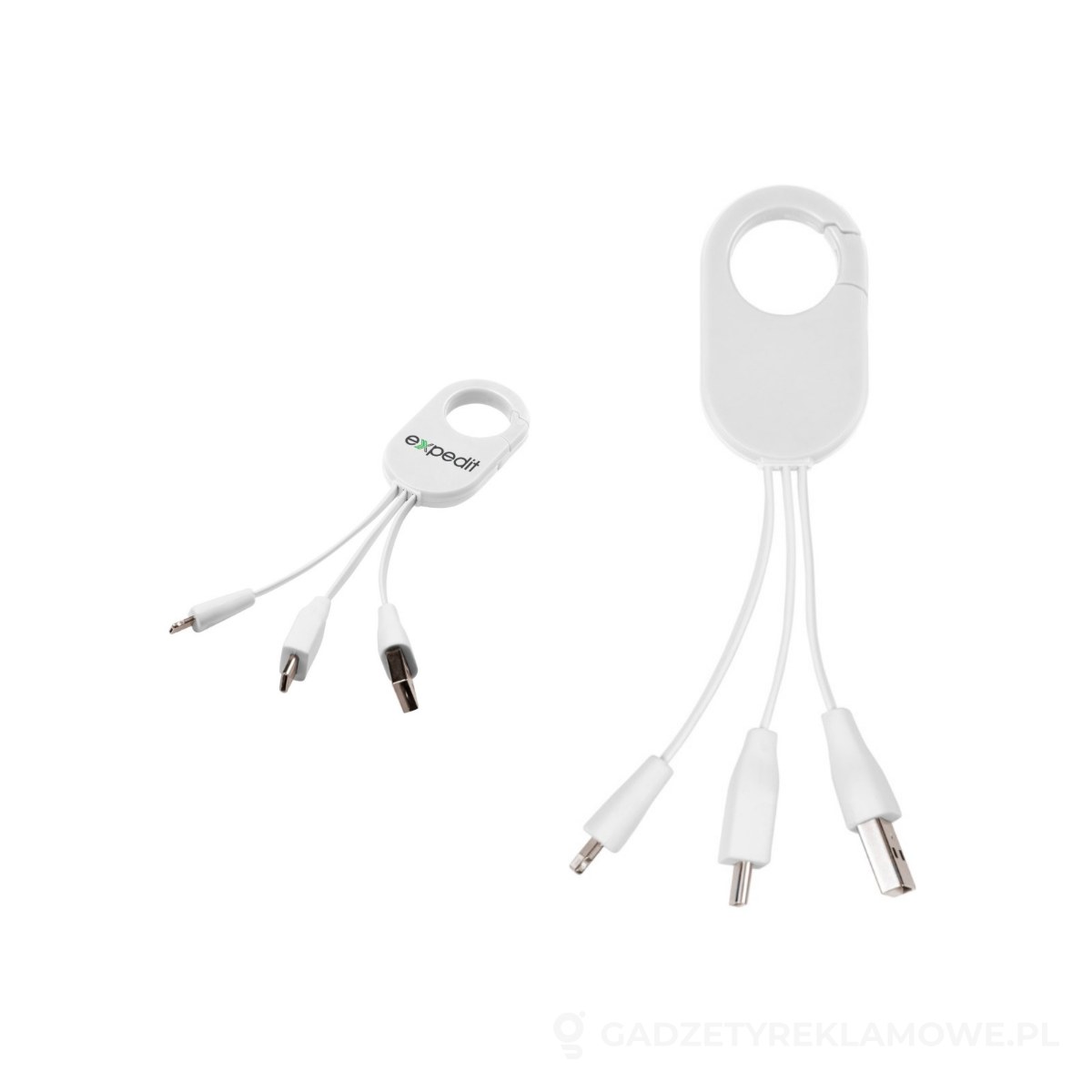 13499301-wariant-watermark Kabel do ładowania 3w1 Troop - biały – zdjęcia produktu