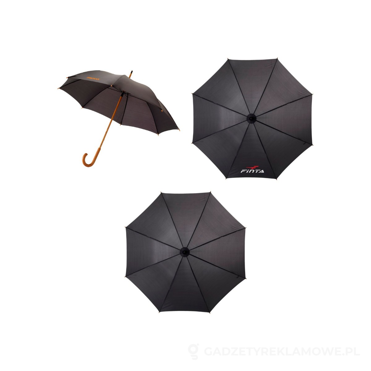 19547820-wariant-watermark Klasyczny parasol Jova 23'' - czarny – zdjęcia produktu