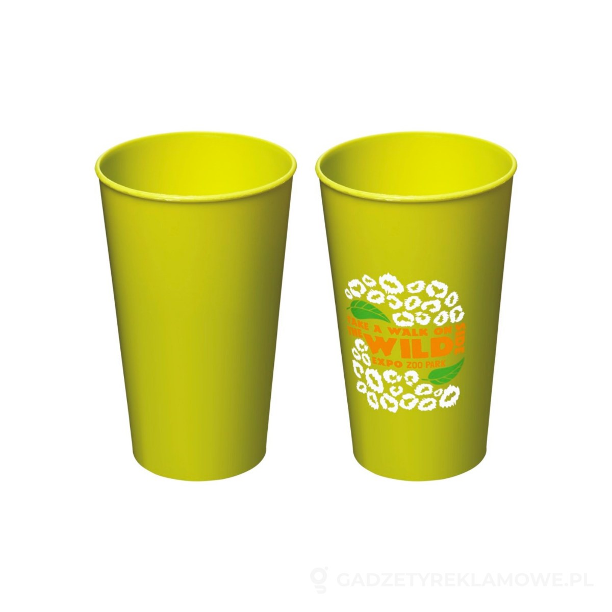 21003703-wariant-watermark Kubek Arena o pojemności 375 ml wykonany z tworzywa sztucznego - zielony – zdjęcia produktu
