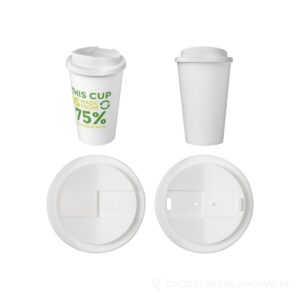 Kubek Americano® Eco z recyklingu o pojemności 350 ml z pokrywą odporną na zalanie – zdjęcia produktu
