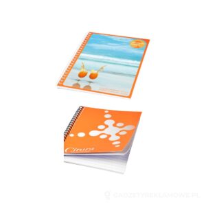 Notatnik Desk-Mate® w formacie A5 z okładką wykonaną z syntetycznego materiału. - biały – zdjęcia produktu