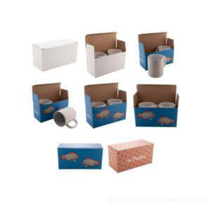 CreaBox Mug Double personalizowane pudełko na dwa kubki - biały – zdjęcia produktu