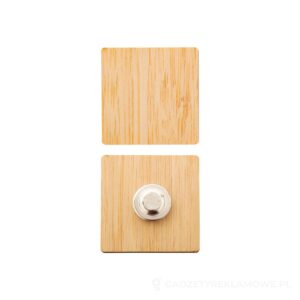 BooBadge bambusowa przypinka/pins - naturalny – zdjęcia produktu