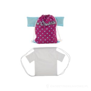 CreaDraw T Kids personalizowany worek ze sznurkami dla dzieci - biały – zdjęcia produktu