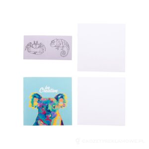 ColoBook personalizowany zestaw do kolorowania / kredki / zwierzęta - biały – zdjęcia produktu