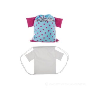 CreaDraw T personalizowany worek ze sznurkami - biały – zdjęcia produktu