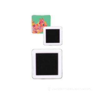 MagBadge Square magnes na lodówkę - biały – zdjęcia produktu