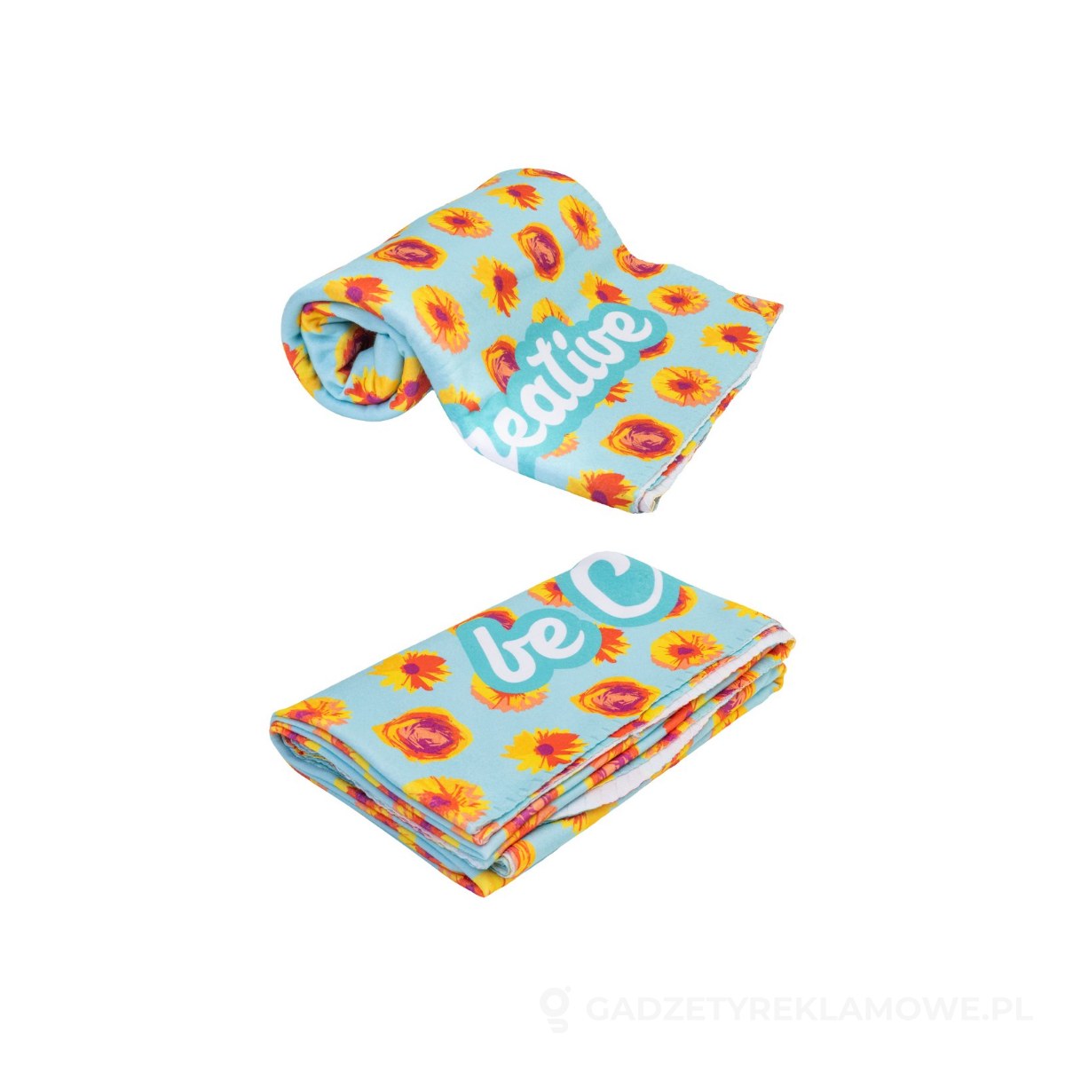 AP716970-01-wariant-watermark CreaFleece personalizowany koc polarowy RPET - biały – zdjęcia produktu