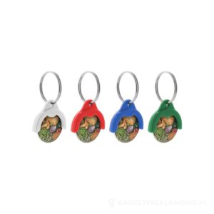 Token żeton do wózków sklepowych z brelokiem – dostępne kolory