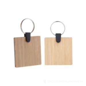 Bambry brelok bambusowy - okrągły - naturalny – zdjęcia produktu