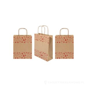 Julegave L Torba prezentowa świąteczna, duża - naturalny – zdjęcia produktu