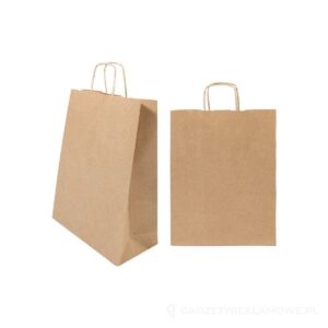 Papbag M papierowa torba prezentowa, średnia - naturalny – zdjęcia produktu