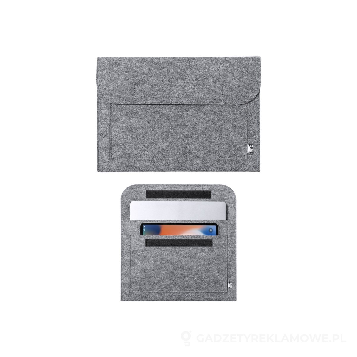 AP722402-77-wariant-watermark Feddox pokrowiec na laptopa RPET - szary – zdjęcia produktu