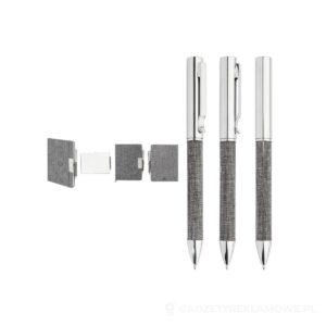Spinosa notes w zestawie z długopisem - szary – zdjęcia produktu