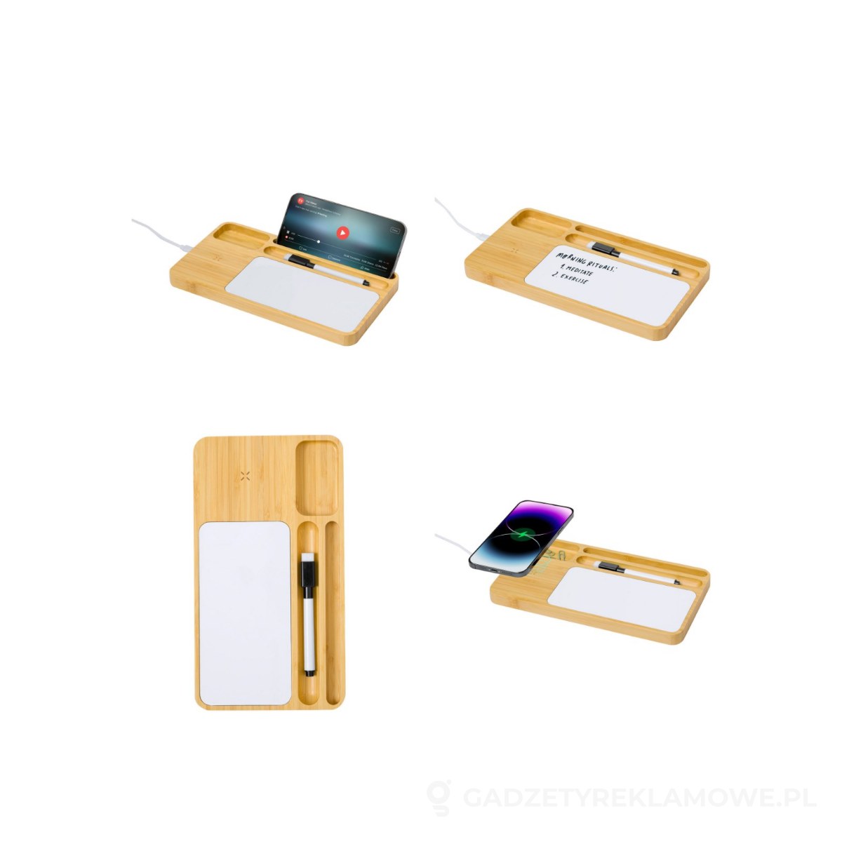 AP733942-01-wariant-watermark Sirae organizer biurkowy/ ładowarka indukcyjna - naturalny – zdjęcia produktu