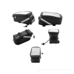 Velofon Torba na telefon komórkowy do roweru RPET - czarny – zdjęcia produktu