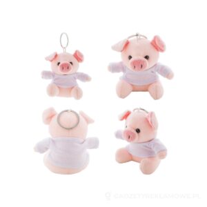 PigFob pluszowa świnka brelok - fuksji – zdjęcia produktu