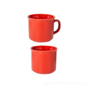 Woodstock Flat matowy kubek vintage - czerwony – zdjęcia produktu