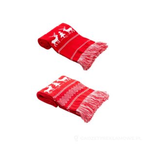Skandihals Świąteczny szalik - czerwony – zdjęcia produktu