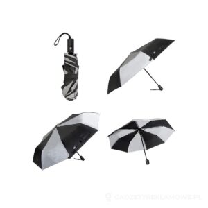 Radians Fold odblaskowy parasol RPET - czarny – zdjęcia produktu