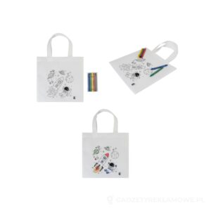 Spacolo torba do kolorowania RPET - biały – zdjęcia produktu