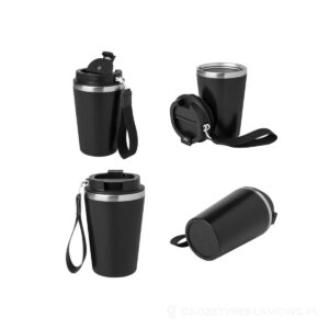 Manabi kubek termiczny - czarny – zdjęcia produktu
