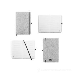 Refelt Note A5 Notes z okładką z filcu RPET - szary – zdjęcia produktu