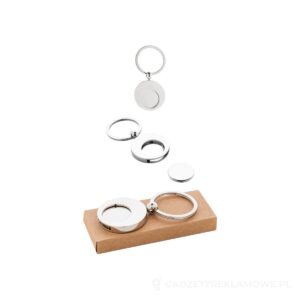 Cromo żeton do wózka / brelok - srebrny – zdjęcia produktu