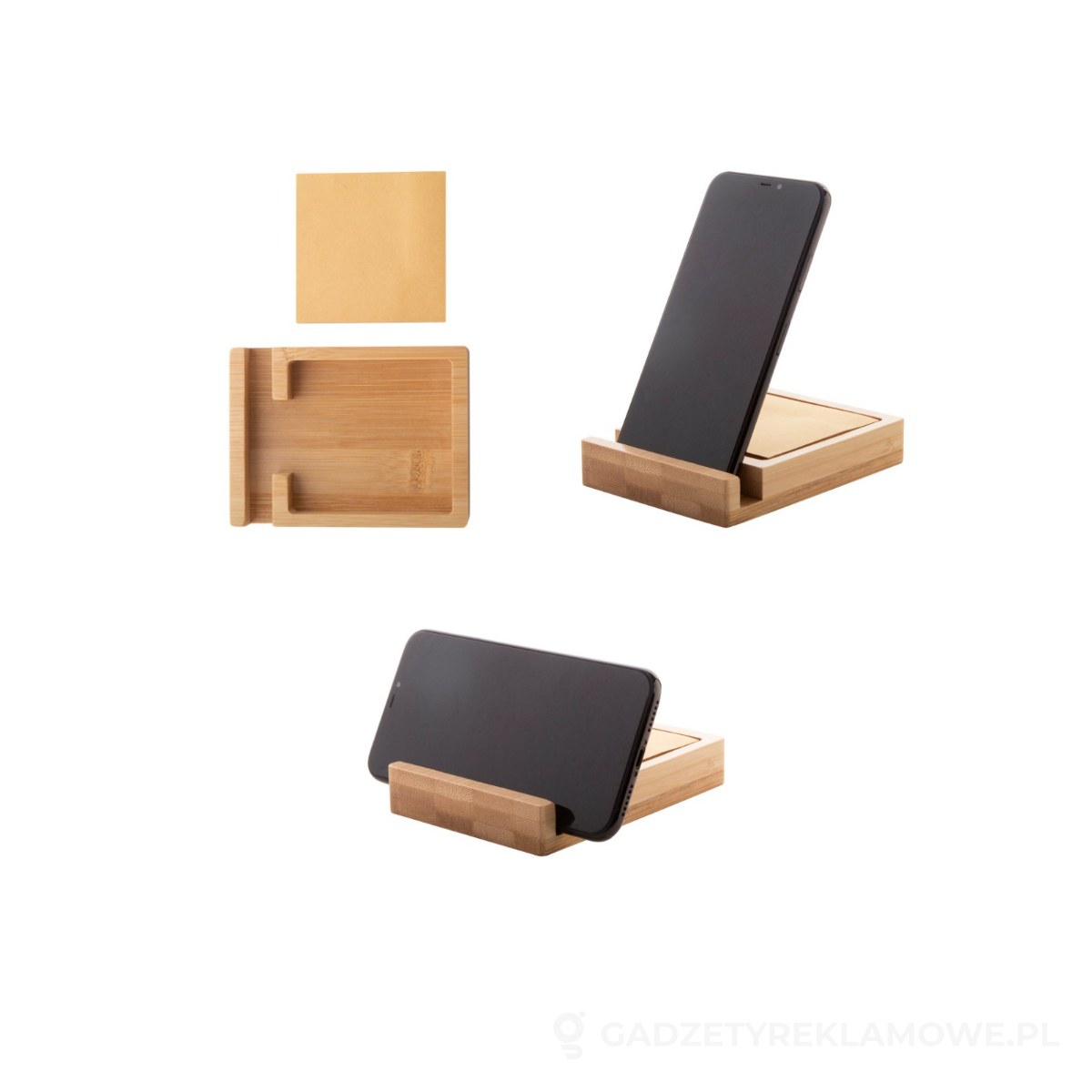AP809359-01-wariant-watermark Matsu uchwyt na telefon z notatnikiem / karteczki - naturalny – zdjęcia produktu