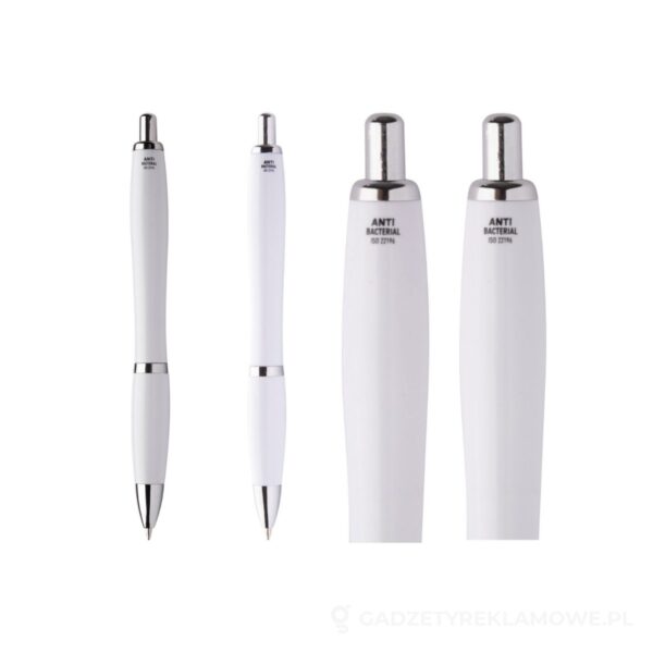 AP810456-01-wariant-watermark Wumpy Clean długopis anty-bakteryjny - biały – zdjęcia produktu