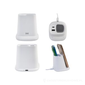 Powerdesk wielofunkcyjny uchwyt na długopisy RABS - biały – zdjęcia produktu