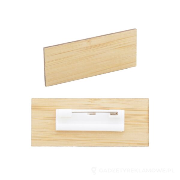 AP874030-01-wariant-watermark Namoo tabliczka / plakietka z imieniem - naturalny – zdjęcia produktu