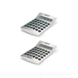 12-to cyfrowy kalkulator BASICS - srebrny – zdjęcia produktu