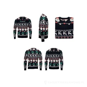 Świąteczny sweter LED S/M SHAMIS - czarny – zdjęcia produktu