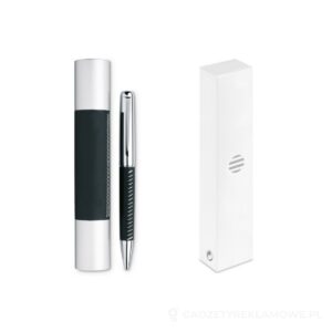 Długopis w aluminiowej tubie PREMIER - czarny – zdjęcia produktu