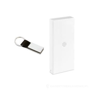 Brelok z PU, kwadrat RECTANGLO - czarny – zdjęcia produktu