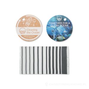 Ręcznik SEAQUAL®hammam 100x170 WAVE - szary – zdjęcia produktu