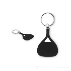 Aluminiowy brelok do kluczy KEPAD - czarny – zdjęcia produktu