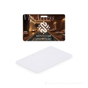 Identyfikator 54 x 86 mm BADSMALL - biały – zdjęcia produktu
