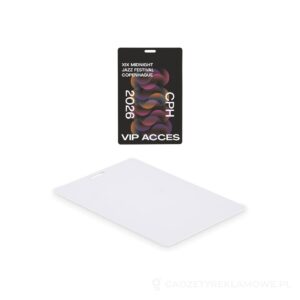 Identyfikator 120 x 80 mm BADLARGE - biały – zdjęcia produktu