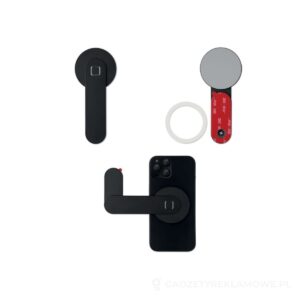 Magnetyczny uchwyt na telefon SCREENTACH - czarny – zdjęcia produktu