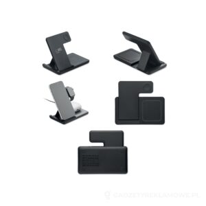 Składana ładowarka 3 w 1 15 W DOCK3 - czarny – zdjęcia produktu
