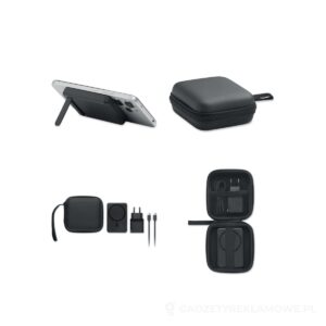 Magnetyczny powerbank 5000mAh ATLAS - czarny – zdjęcia produktu