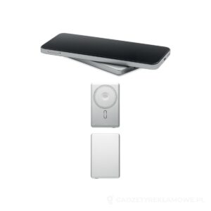 Magnetyczny powerbank 5000mAh 1 CORE - srebrny – zdjęcia produktu