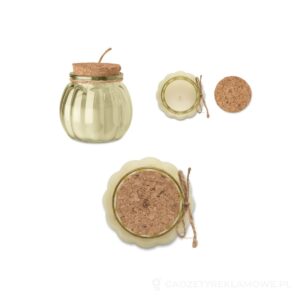 Waniliowa świeca z wosku roślin PUMKIN - beżowy – zdjęcia produktu
