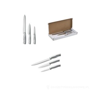 Zestaw noży ze stali nierdzewne COCINERO - srebrny – zdjęcia produktu
