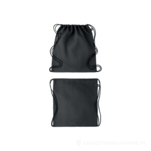 Worek z konopi ze sznurkiem NAIMA BAG - czarny – zdjęcia produktu