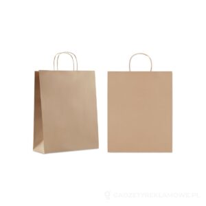 Duża papierowa torba PAPER TONE L - beżowy – zdjęcia produktu